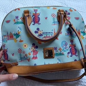 Dooney and Burke Disney Satchel with Figment and Epcot